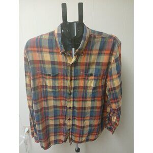 L.L. Bean Organic Cotton and Lycell Flannel Shirt Mens L